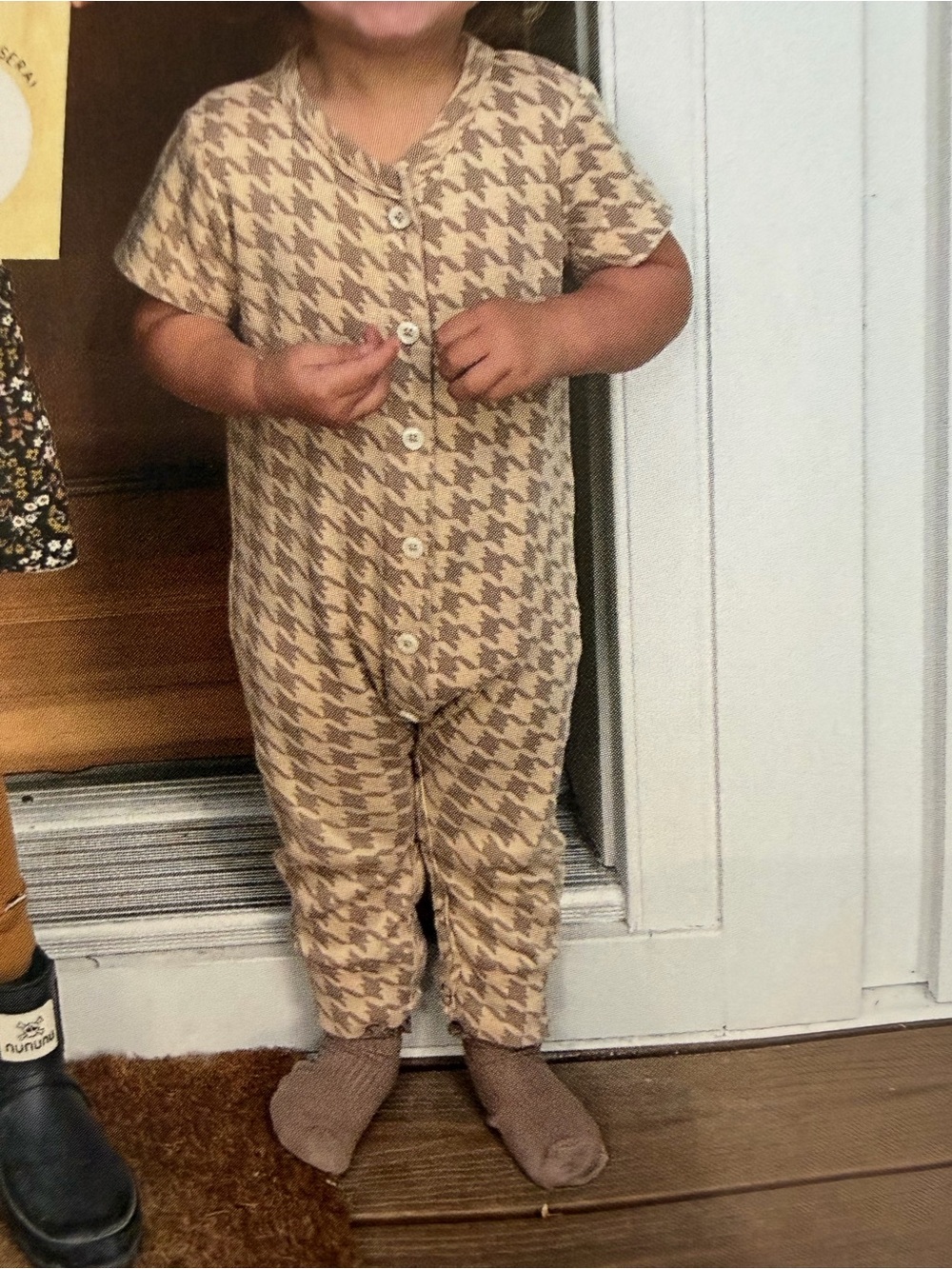 Kate Quinn brown/tan organic cotton romper 18-24 months